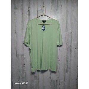 Venezia 22/24 Green V Neck Short Sleeve Tee NWT